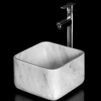 Beyaz Mermer Köşe Lavabo