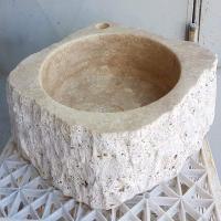 Traverten Kütük Lavabo 