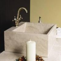 Traverten Kare Lavabo 