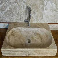 Traverten İçi Oval Lavabo 